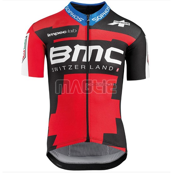 2018 Maglia BMC Rosso e Manica Corta Nero - Clicca l'immagine per chiudere